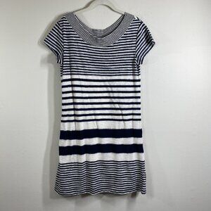 Maeve By Anthropologie Stretch Knit Dress Size S  Black & White Textured Striped